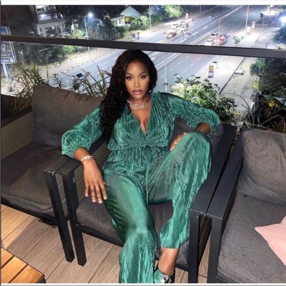 Zara Green Pleated Blouse S - Picture 4 of 12